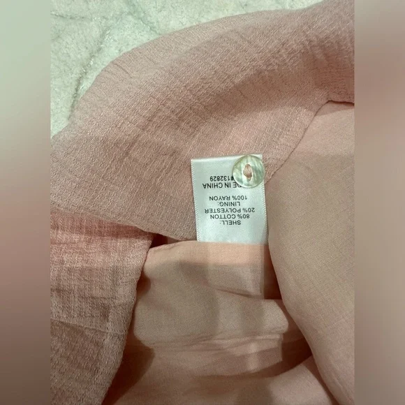 Brand new with tags Lovers and Friends light pink babydoll button up dress M - Picture 6 of 6